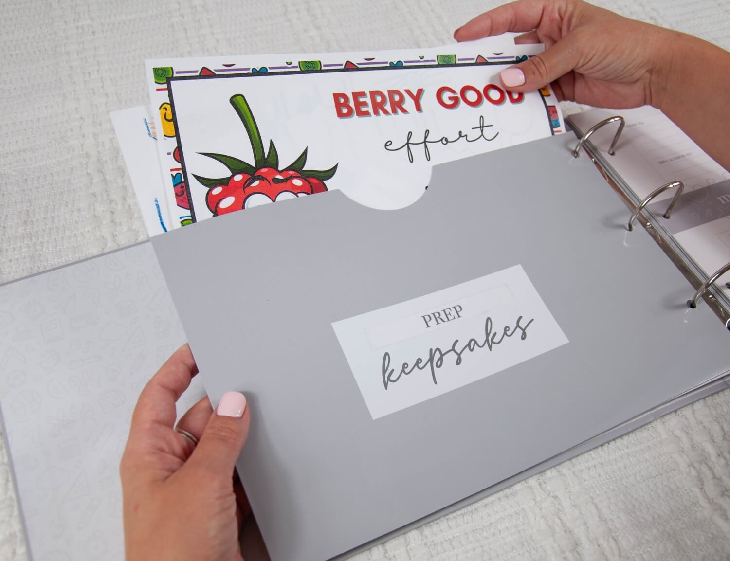 grey keepsake pockets