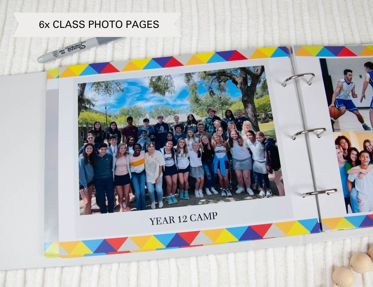 high school class photo page