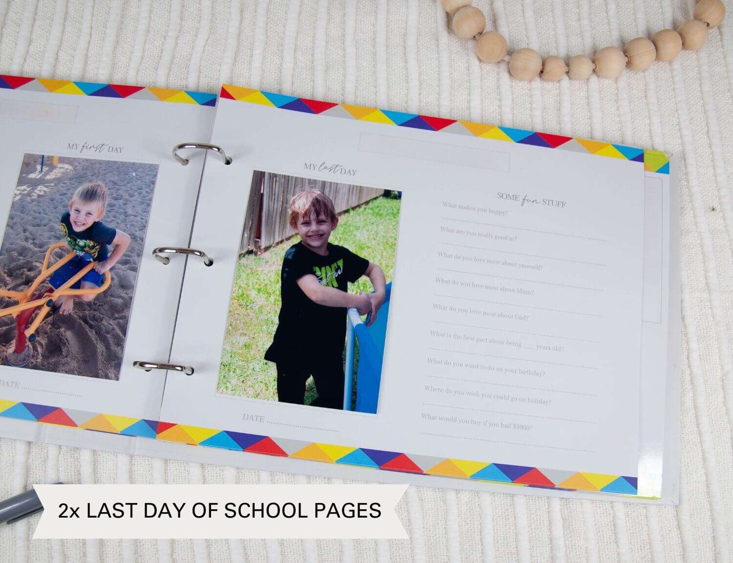 last day of school page that be self labelled